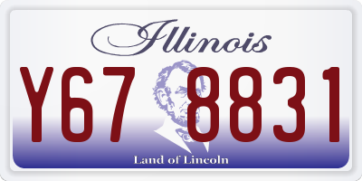 IL license plate Y678831