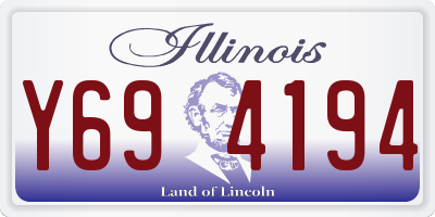 IL license plate Y694194