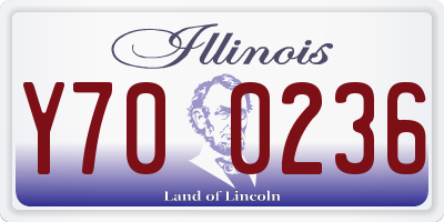 IL license plate Y700236