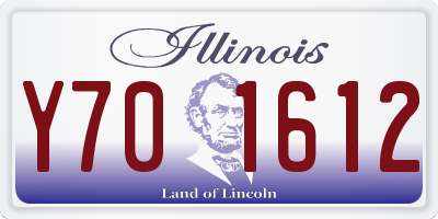 IL license plate Y701612
