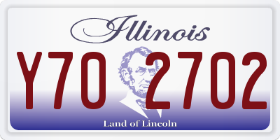 IL license plate Y702702