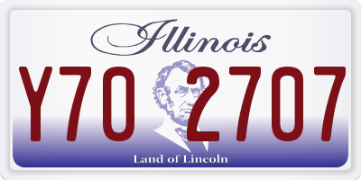 IL license plate Y702707