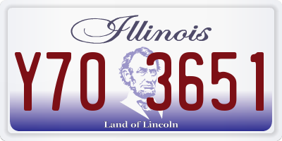 IL license plate Y703651