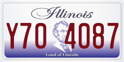 IL license plate Y704087