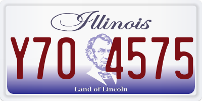IL license plate Y704575