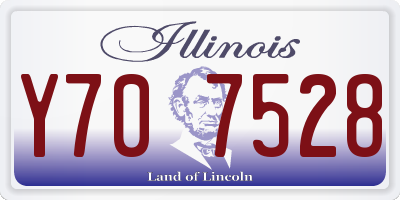 IL license plate Y707528