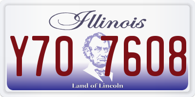 IL license plate Y707608