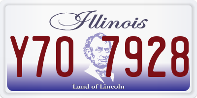 IL license plate Y707928