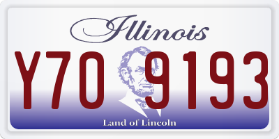 IL license plate Y709193