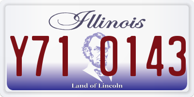 IL license plate Y710143