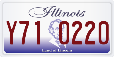 IL license plate Y710220