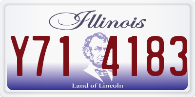 IL license plate Y714183