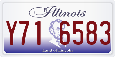 IL license plate Y716583