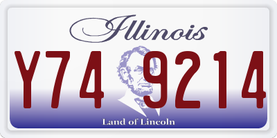 IL license plate Y749214