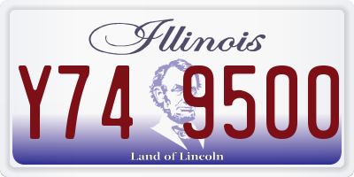 IL license plate Y749500