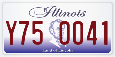 IL license plate Y750041