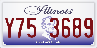 IL license plate Y753689