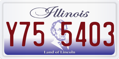 IL license plate Y755403