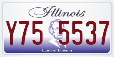 IL license plate Y755537