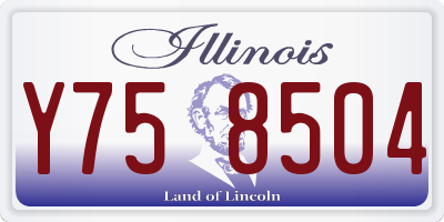 IL license plate Y758504