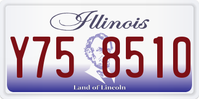 IL license plate Y758510