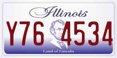 IL license plate Y764534