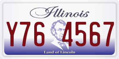 IL license plate Y764567