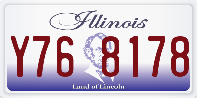 IL license plate Y768178