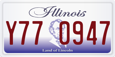 IL license plate Y770947