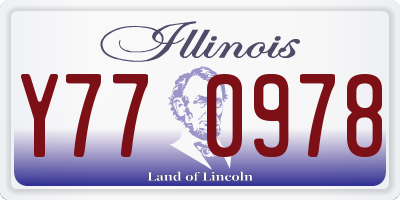 IL license plate Y770978