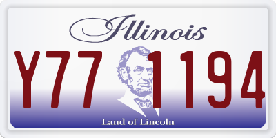 IL license plate Y771194
