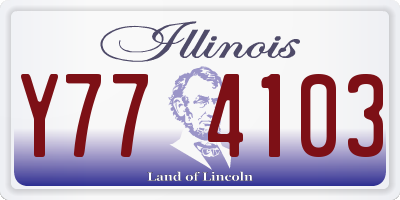 IL license plate Y774103