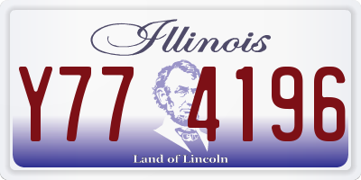 IL license plate Y774196