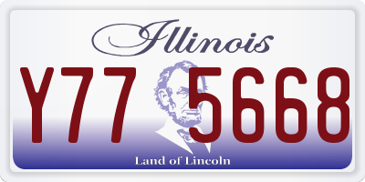IL license plate Y775668