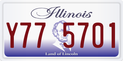 IL license plate Y775701