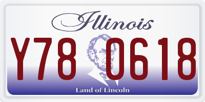 IL license plate Y780618