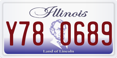 IL license plate Y780689
