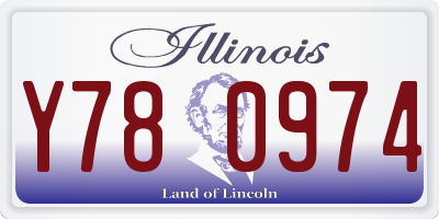 IL license plate Y780974