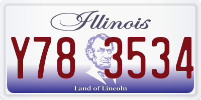 IL license plate Y783534