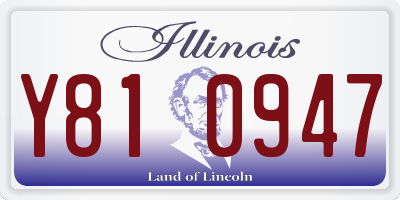 IL license plate Y810947