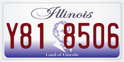 IL license plate Y818506