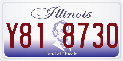 IL license plate Y818730