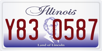 IL license plate Y830587
