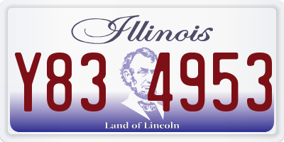 IL license plate Y834953
