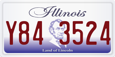 IL license plate Y843524