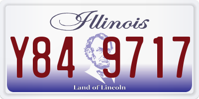 IL license plate Y849717