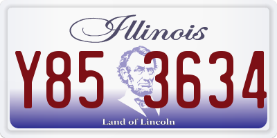 IL license plate Y853634