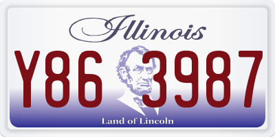 IL license plate Y863987