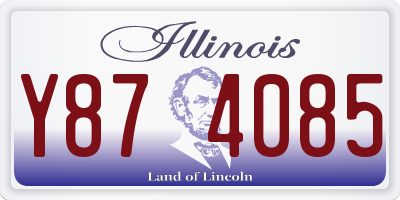 IL license plate Y874085