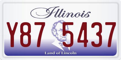 IL license plate Y875437